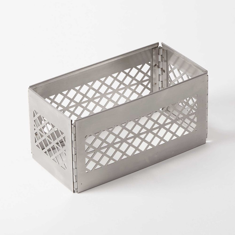 Amercian Metalcraft Milk Crate, 1/3-Size, 12L X 6-1/4W X 6-3/8H,  Collapsible, Stainless Steel