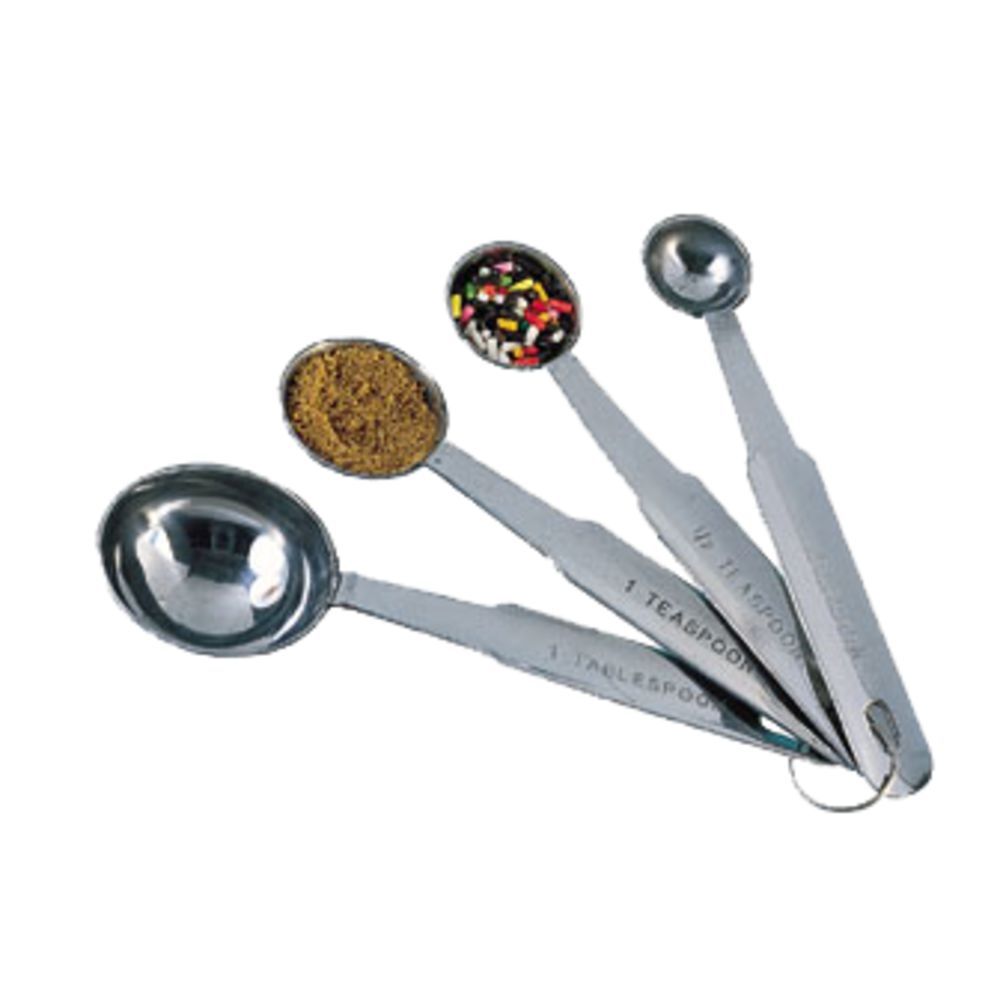 American Metalcraft Stainless Steel Round Measuring Spoons Set, 4 count