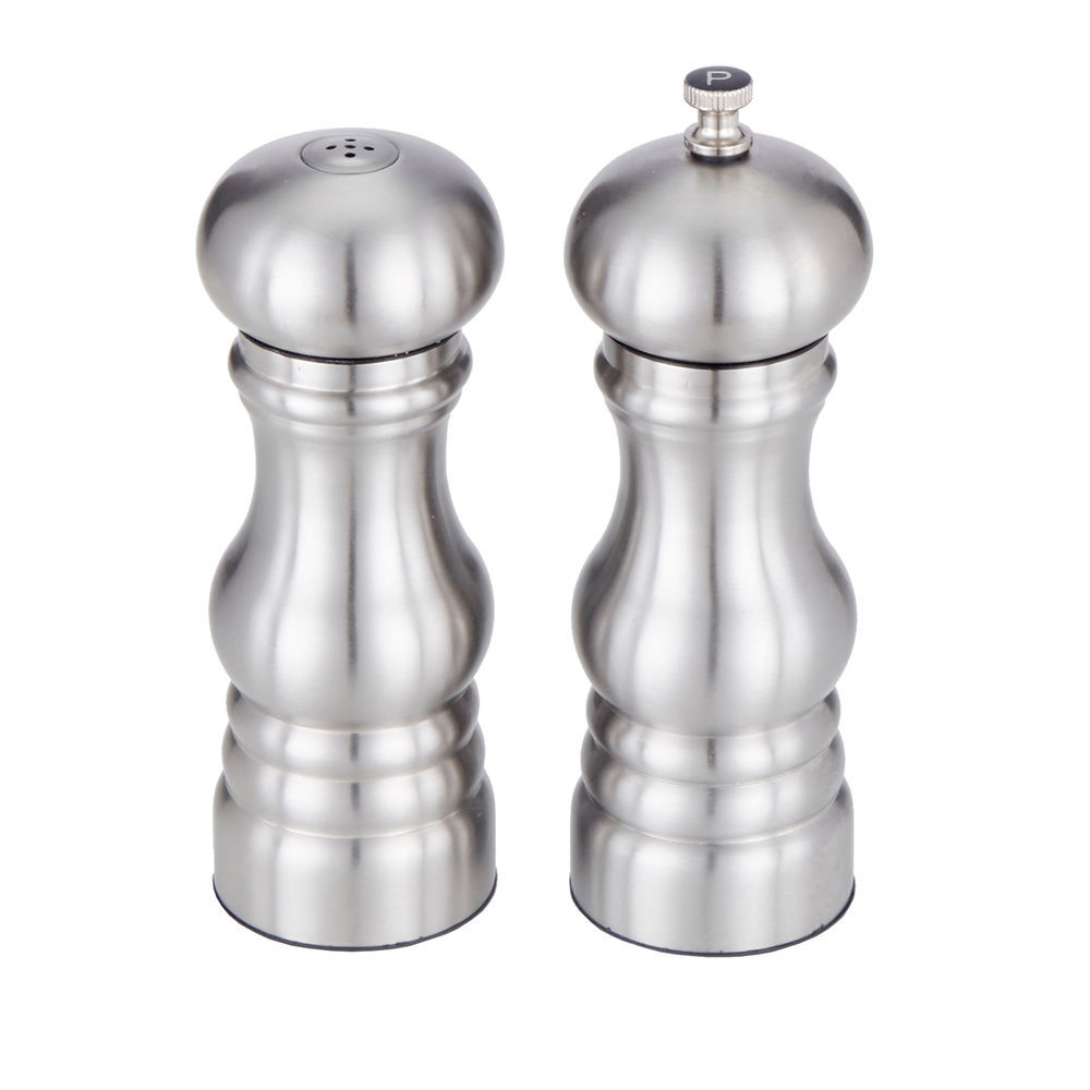 stainless steel salt and pepper set