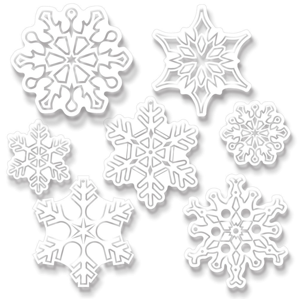 Beistle Christmas Decor/Winter Decor/Snowflake Cutouts,Size =5-12