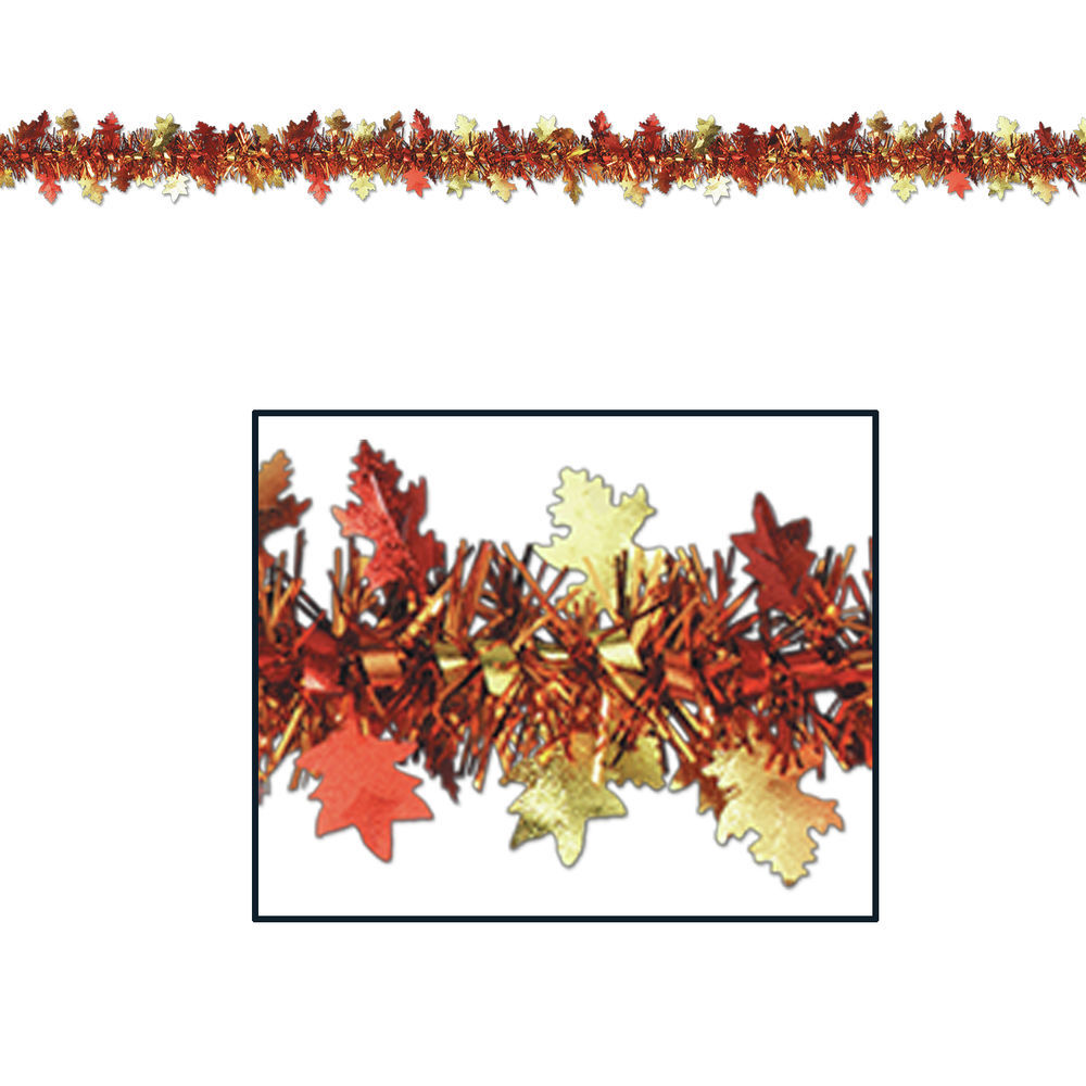 Beistle Metallic Autumn Leaf Garland