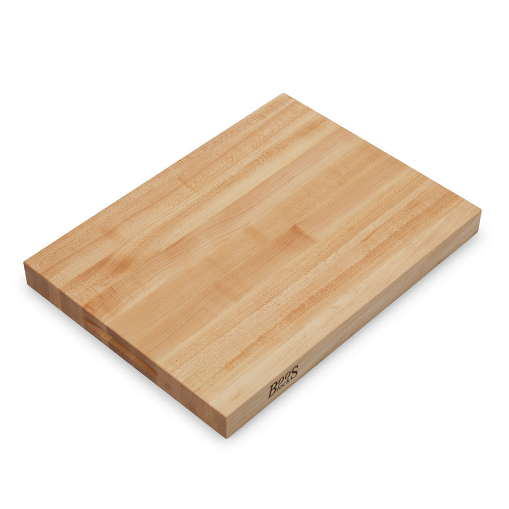 John Boos Maple Wood Reversible Cutting Board for Kitchen Prep, 20 x 15 Inches, 1.75 Inches Thick Edge Grain Rectangular Charcuterie Boos Block
