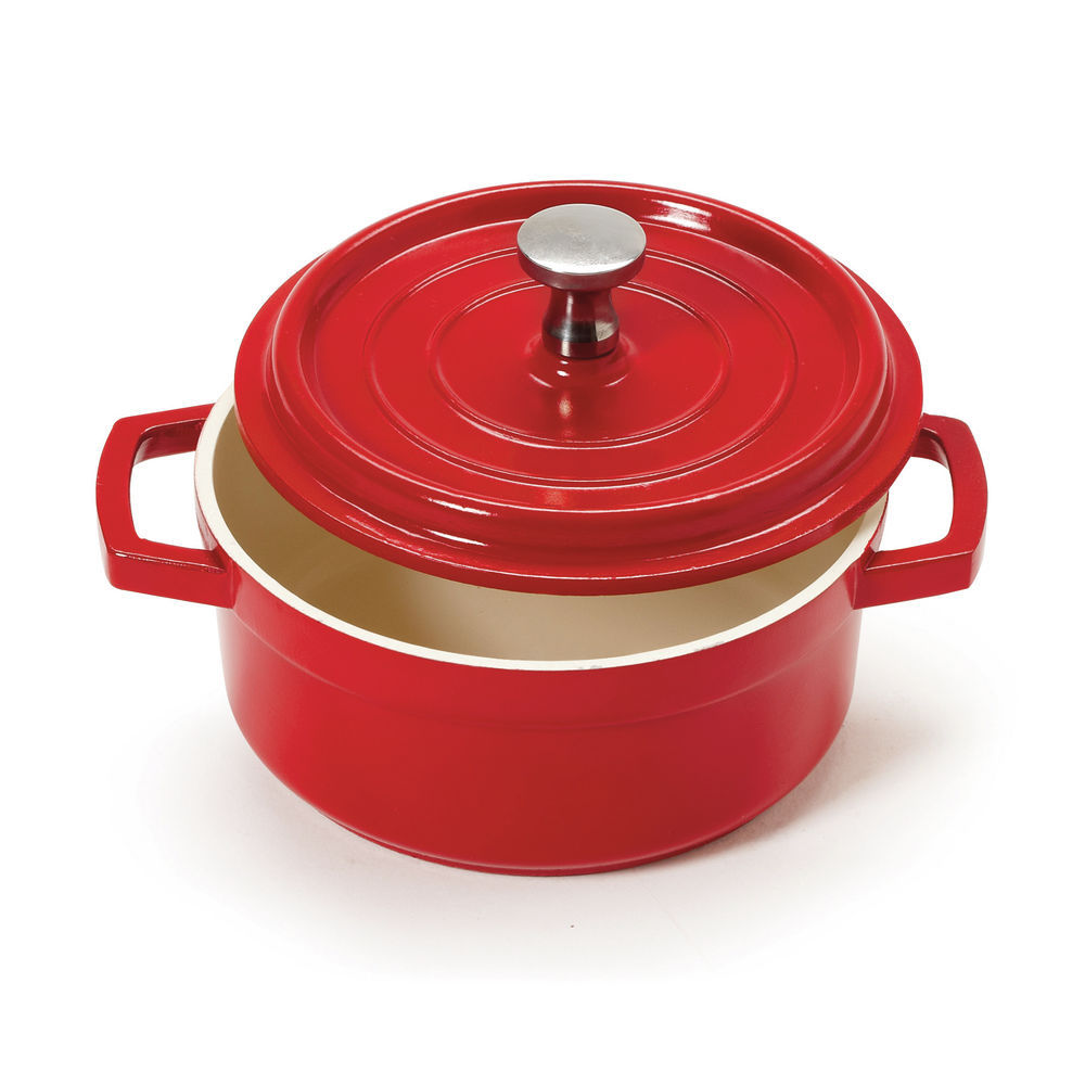 Heiss Induction Small Round Dutch Oven, 2-1/2 Qt, 7-7/8D x 3-1/2