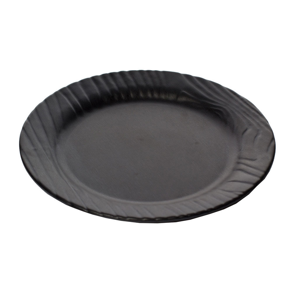 Cheforward Sustain Round Rim Plate - Black - 48 per case