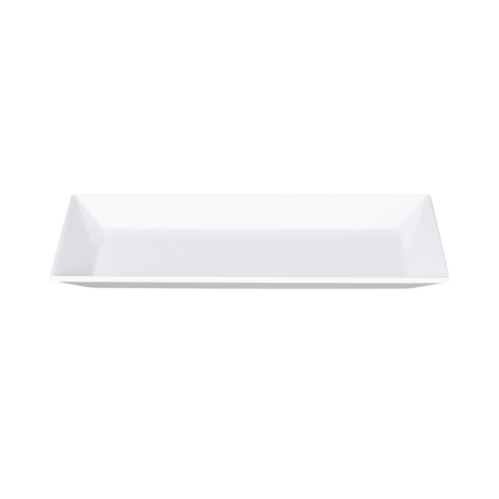 Elite Sides White Rectangular Plate - 9.38