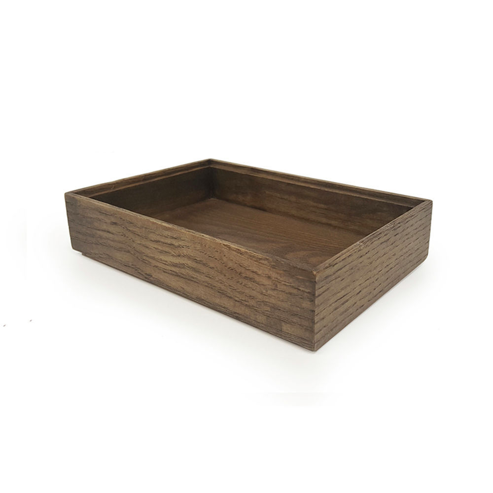 WB-1292WD-W - 12" X 9" Rectangular Stackable Wood Display Box With