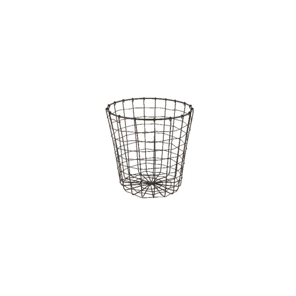 G.E.T. WB-317-MG Heavy Duty Iron Wire Utility Storage Basket, Round, 8" x 8", Grey