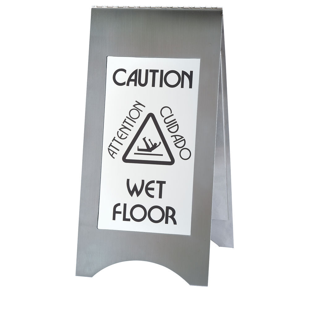 Deluxe Wet Floor Sign Caution Two Sides 