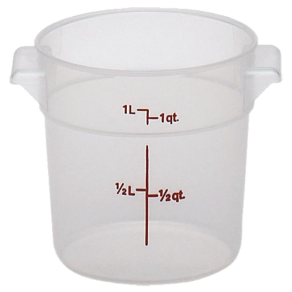 Cambro Round Lid for 1 Quart Translucent - 12 per case