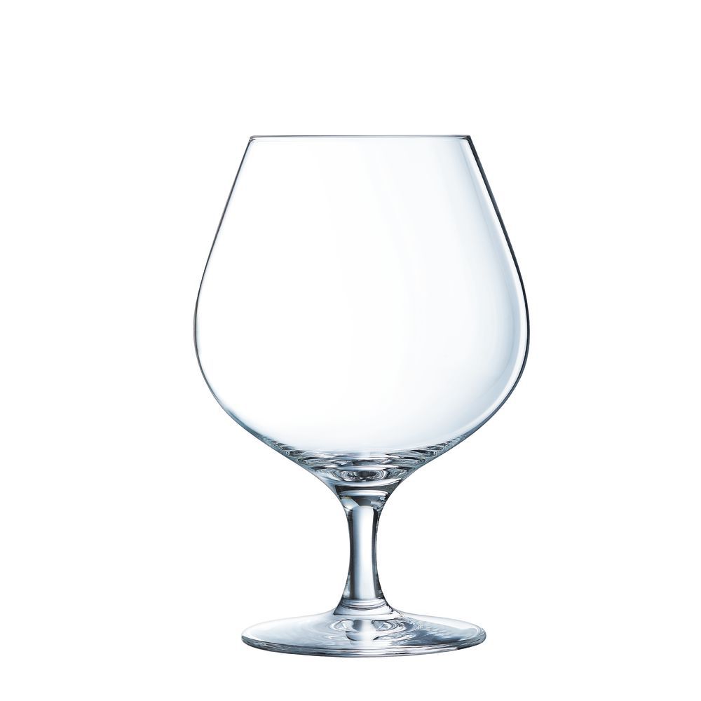 4 CUT CRYSTAL STEMMED BRANDY GLASSES 4 3/4