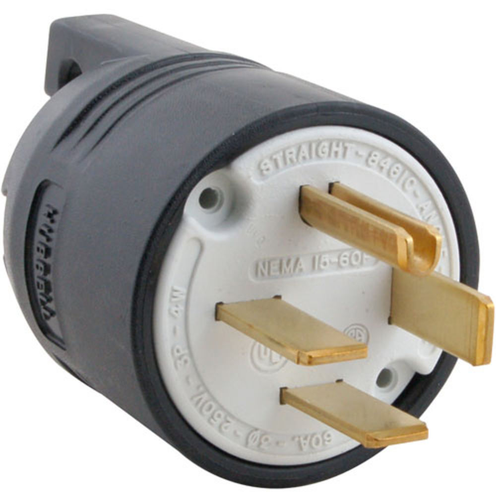 4 Point Plug Allpoints PLUG,STRAIGHT , 4 PRONG,250V,60A - Allpoints Part# 2531383