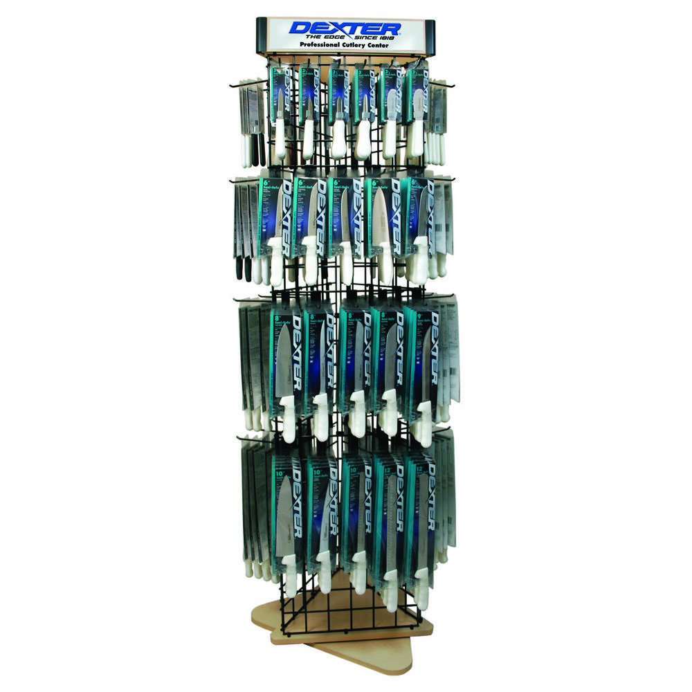 3-Sided Grid Spinner Floor Rack