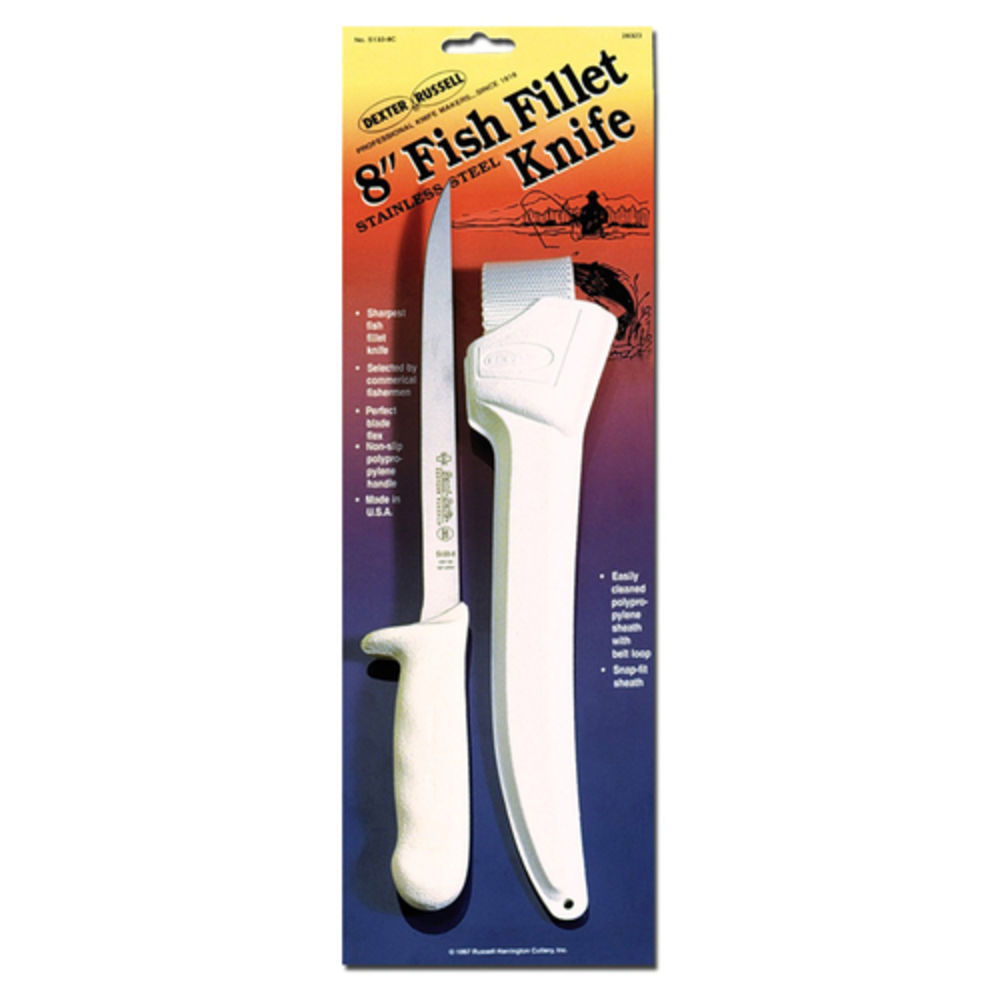 Dexter 8 fillet knife w/WS-1 sheath, carded-S133-8C