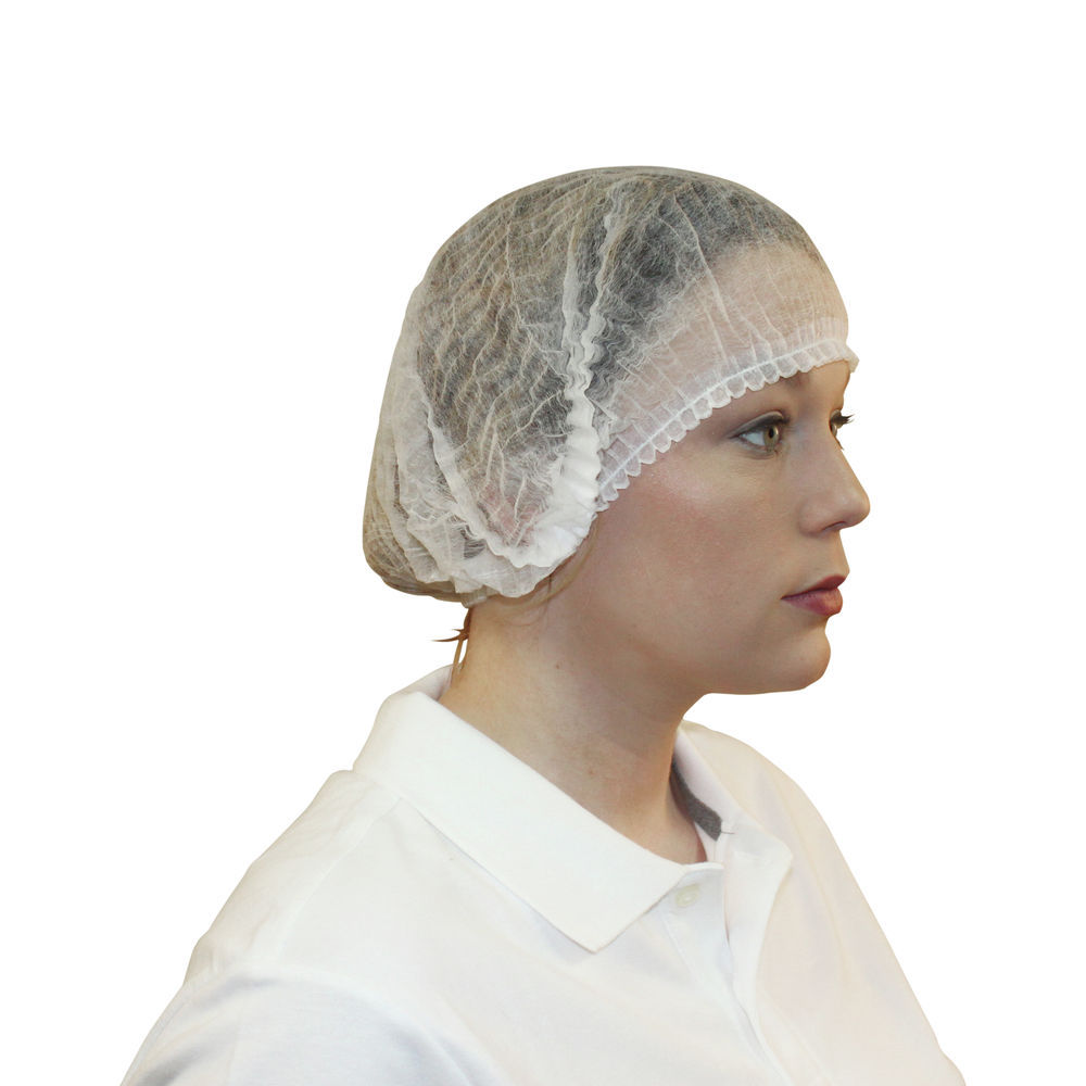 Impact 21 IN BOUFFANT CAP PLEATED WHITE-1000 per case