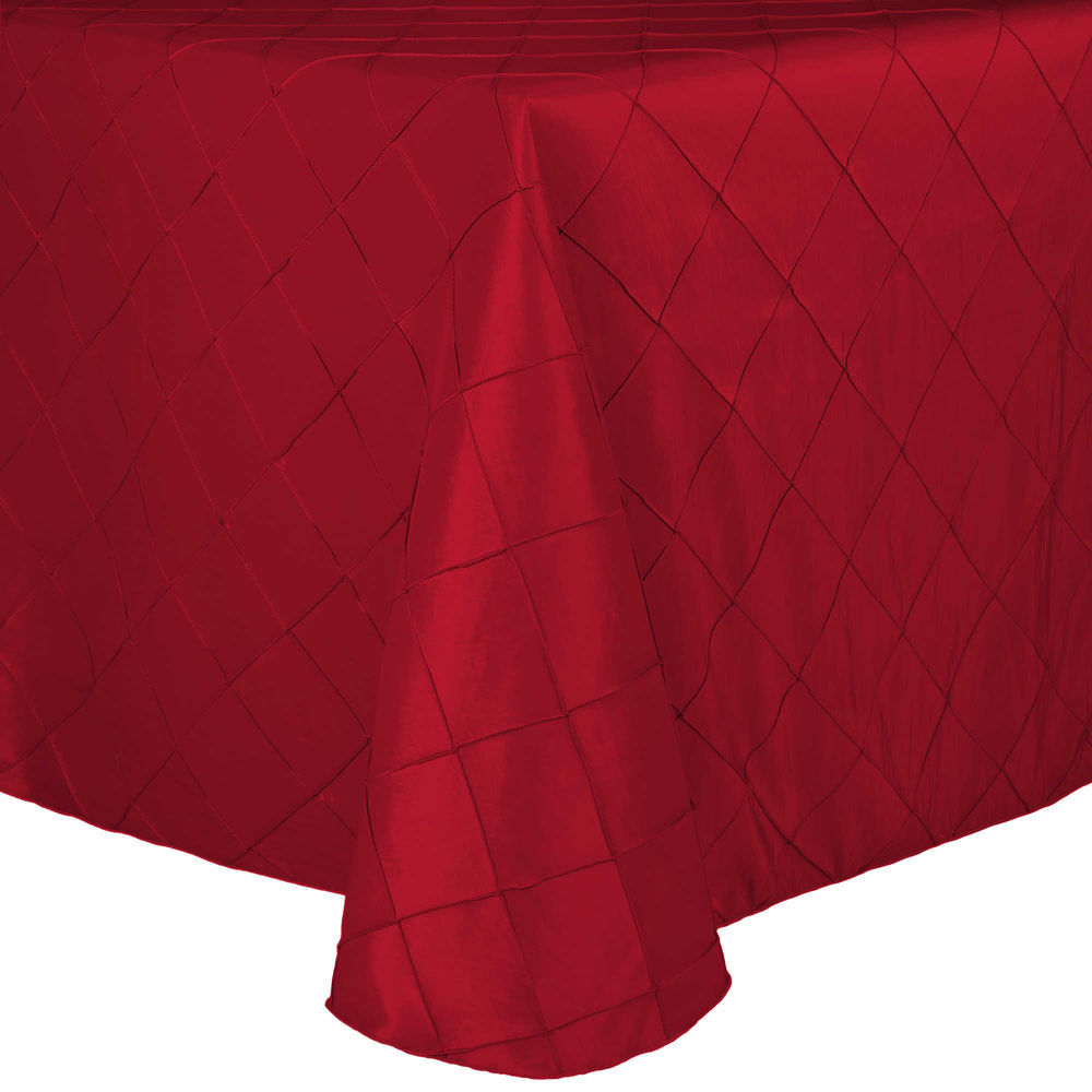 Visual Textile Embroidered Pintuck Taffeta 102-Inch Round