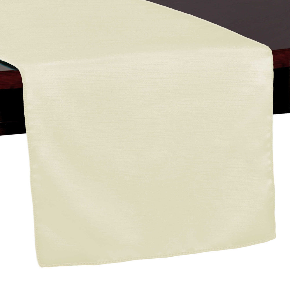 Visual Textile Majestic 14 x 90-Inch Table Runner Ivory Cream
