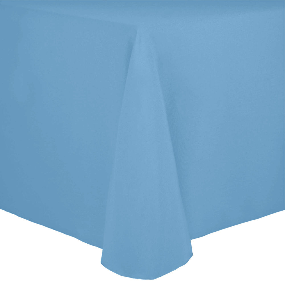 Charming 60 x 102 oval tablecloth Visual Textile Cotton Feel 60 X 102 Inch Oval Tablecloth Light Blue