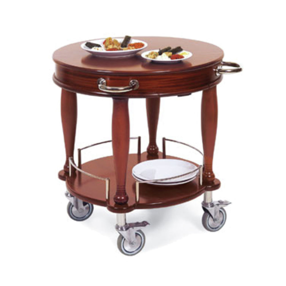 Lakeside Gueridon Cart-Bordeaux-2 SHELF SERVICE CART