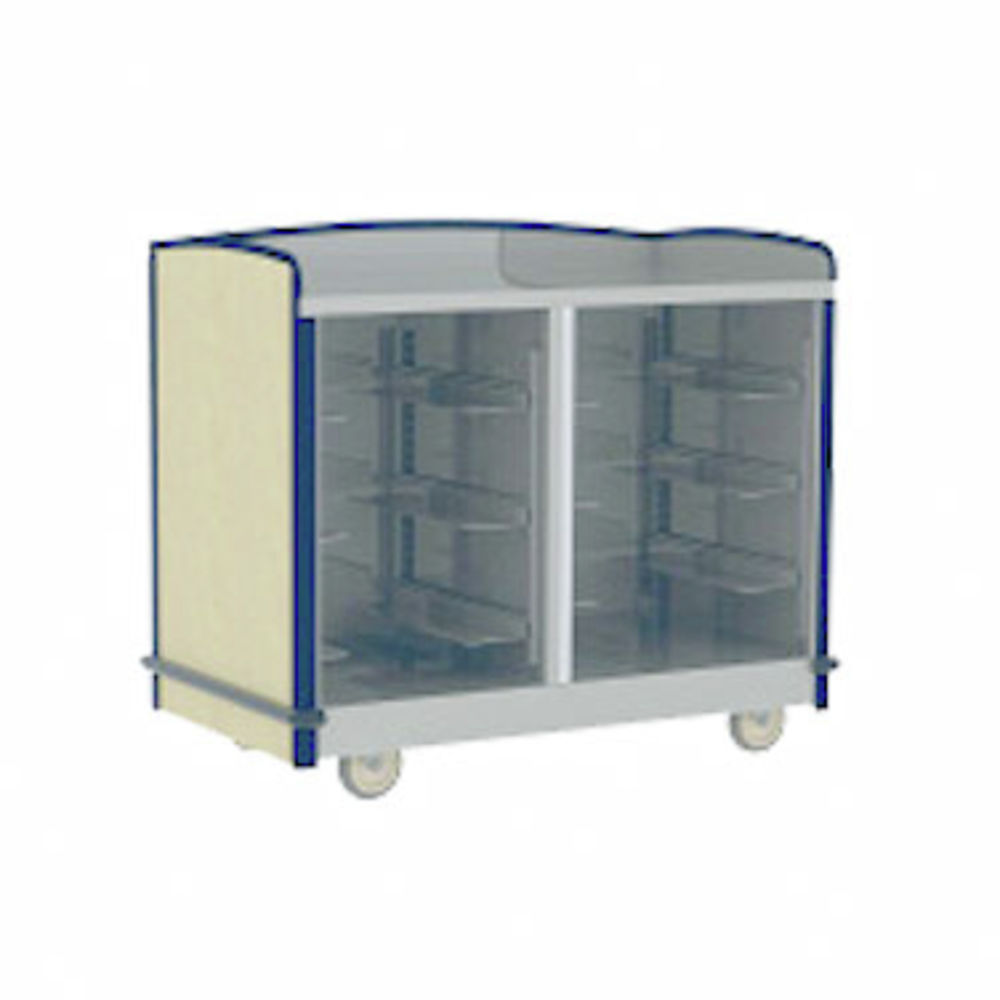 Lakeside Full Serve Hydration Cart, Flat Top, Open Base w Shelf
