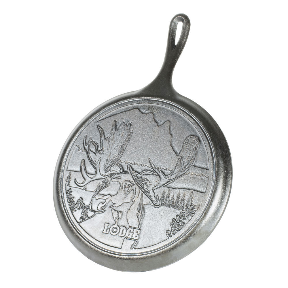 Lodge 10.25 Cast Iron Skillet With Deer Scene-3 ea per case