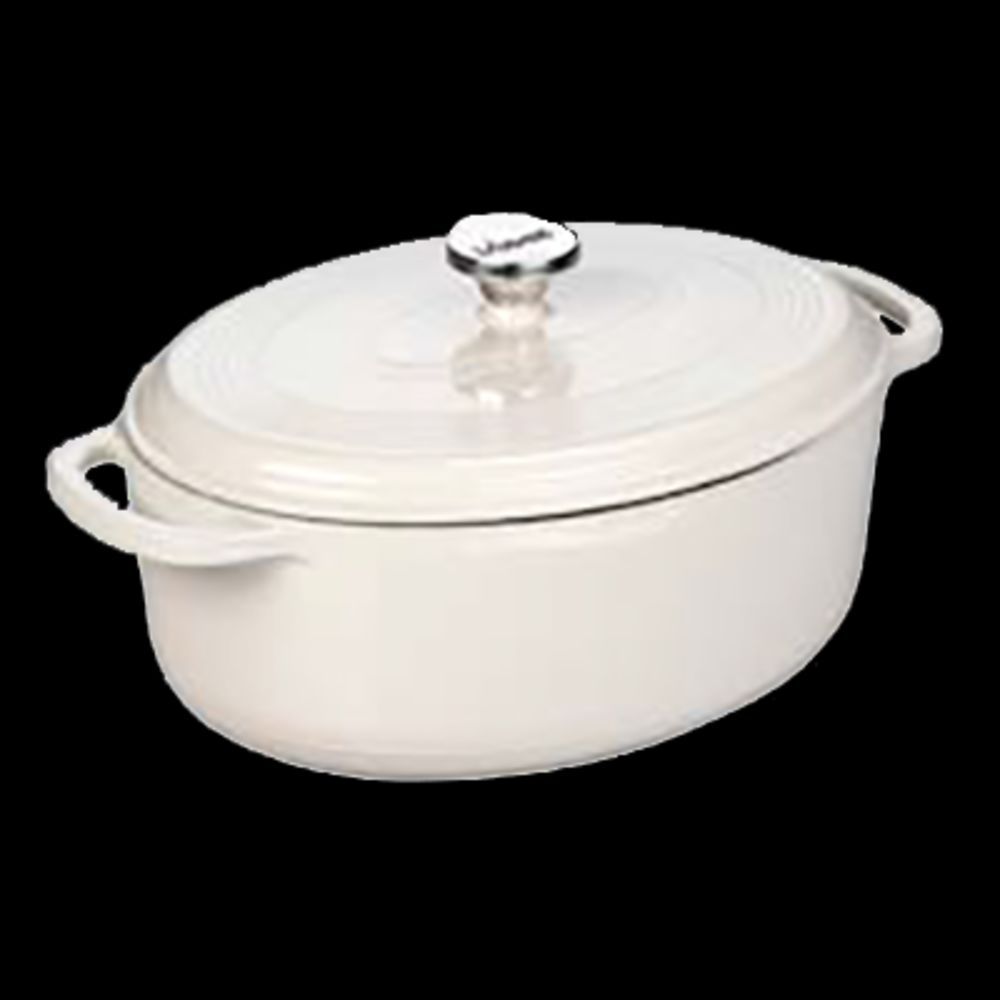 Segretto Cookware Forno Olandese In Ghisa 7L Ovale Bianco – Perfetto Per Pane E Stufati