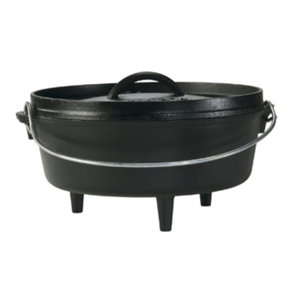 Lodge 8 Qt. Cast Iron Deep Dutch Oven with Lid and Bail Handle