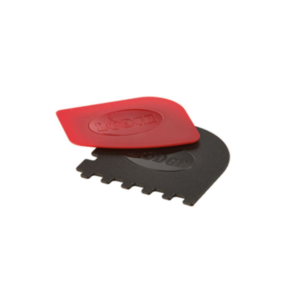 Lodge SCRAPERPK Durable Pan Scrapers, Red and Black, 2-Pack