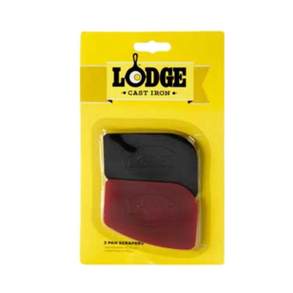 Lodge SCRAPERPK Pan Scraper Set w/ 1 Red & 1 Black, Polycarbonate