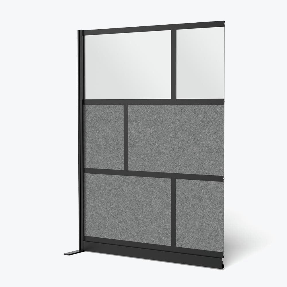 Luxor Workflow Modular Wall Room Divider System - Black Frame - 53