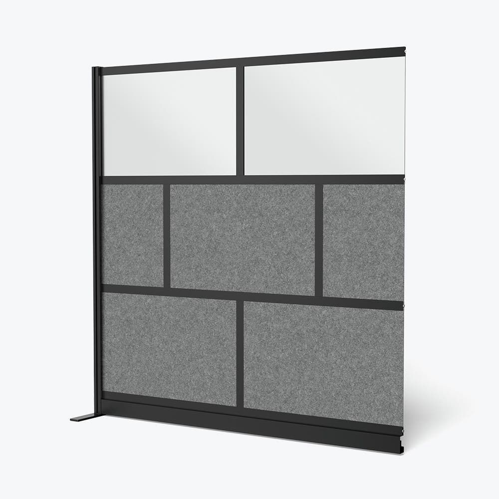 Luxor Expanse Modular Wall Room Divider System - Black Frame - 70