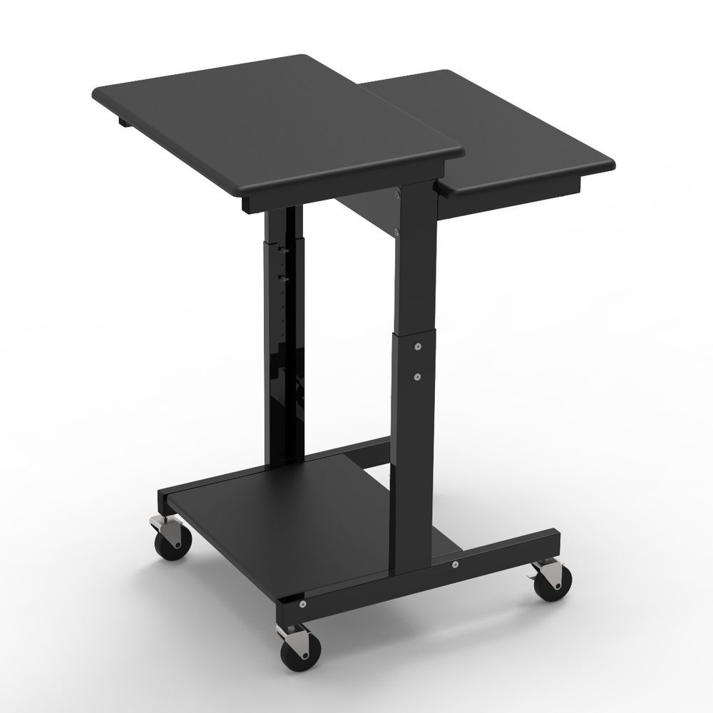 Luxor Adjustable-Height Presentation Workstation Black