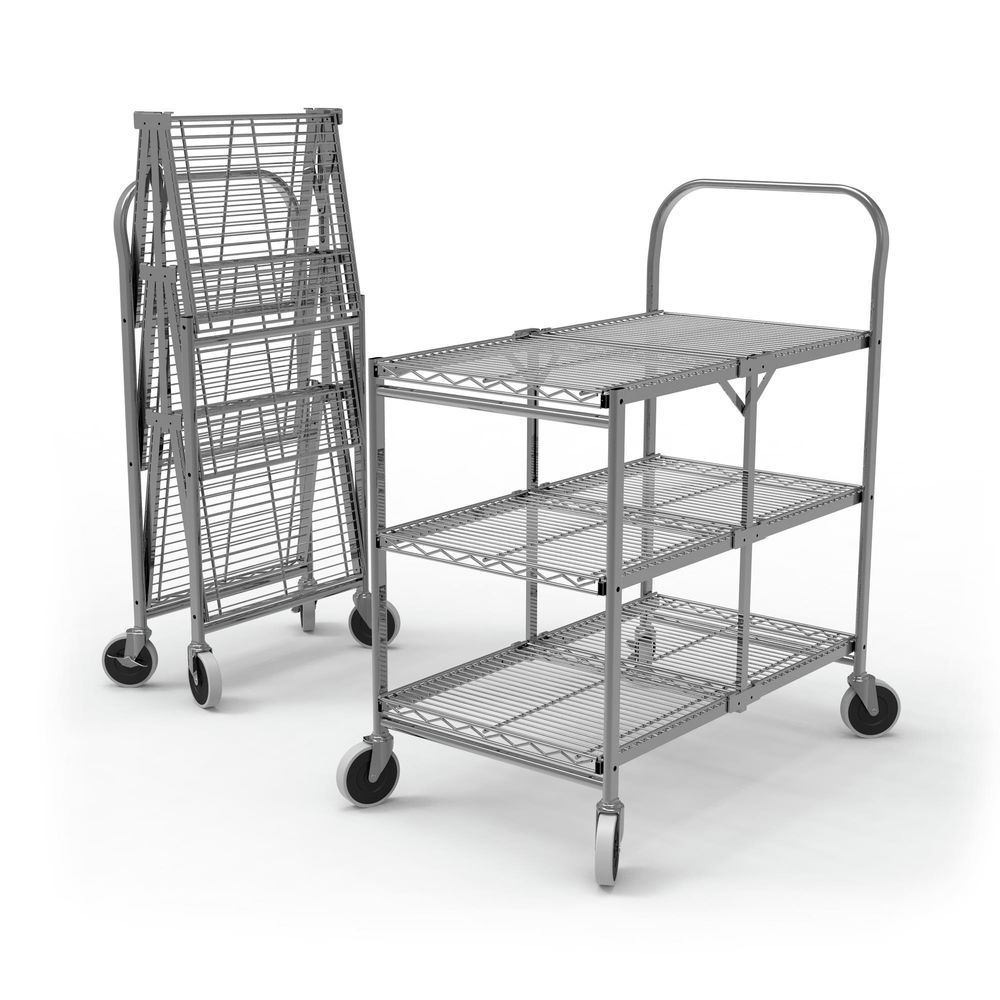 Luxor TUFFY XL Three-Shelf Multi-Purpose Utility Cart, 32