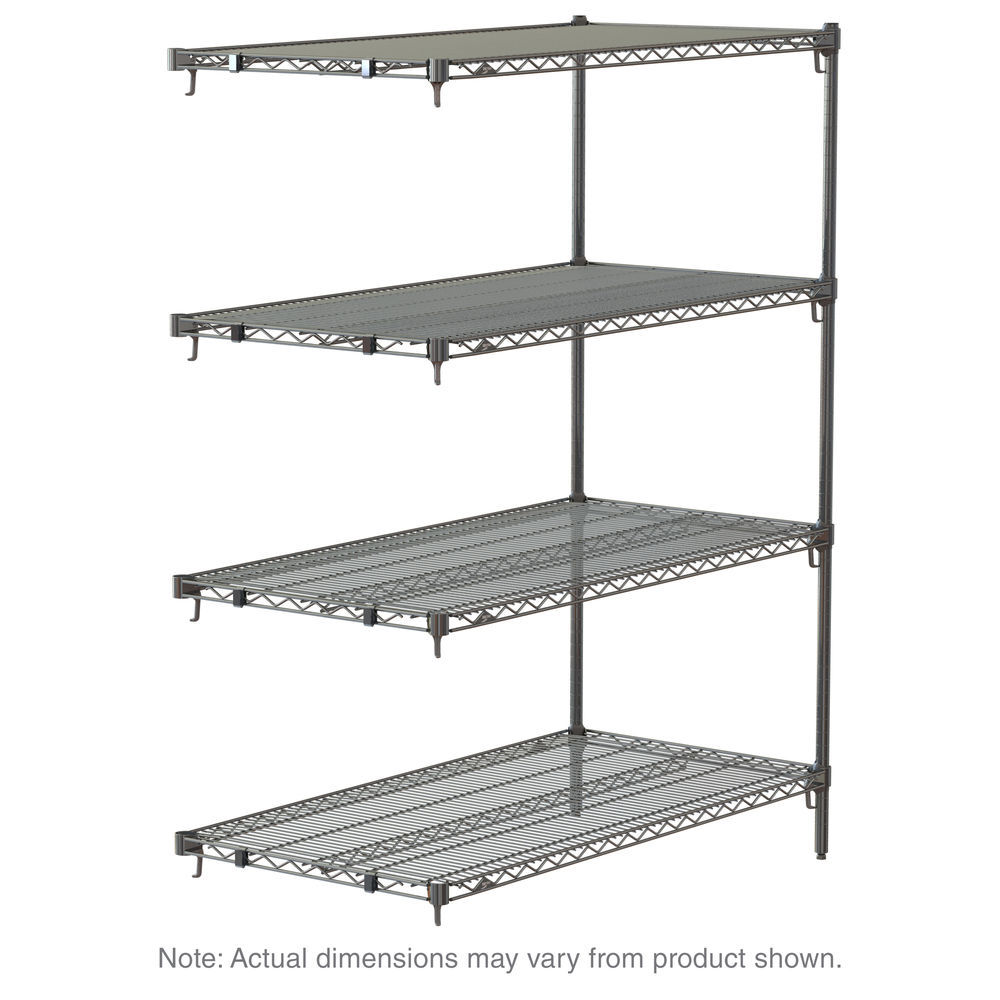 Metro Super Adjustable Super Erecta 4-Tier Add-On Unit, Chrome, 18