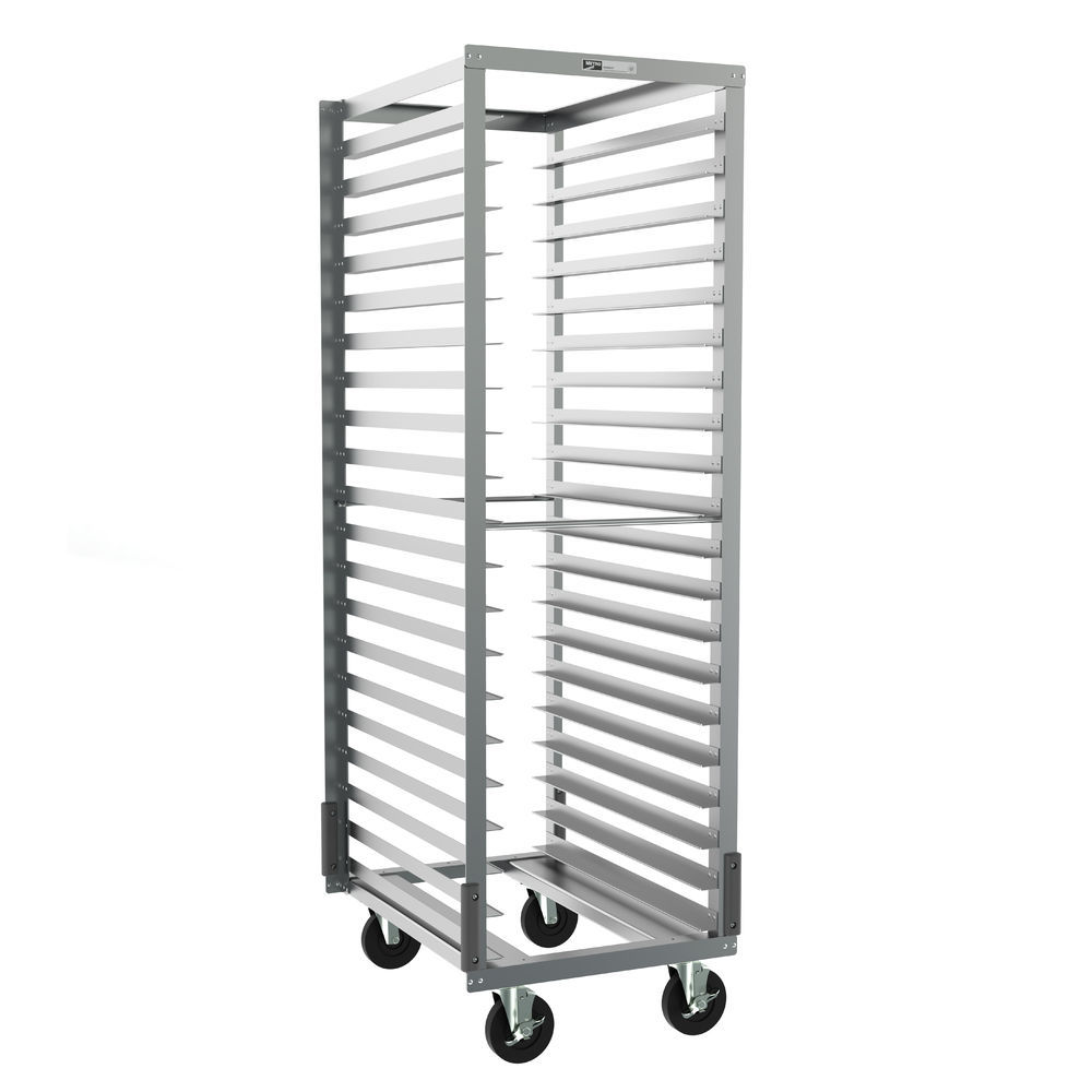 Metro RD3NA37 End-Load Pan Rack with Gray Corner Bumpers, 3