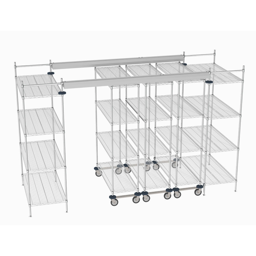 Metro TT12E2448M1848C TopTrack Overhead Track Shelving Complete Kit