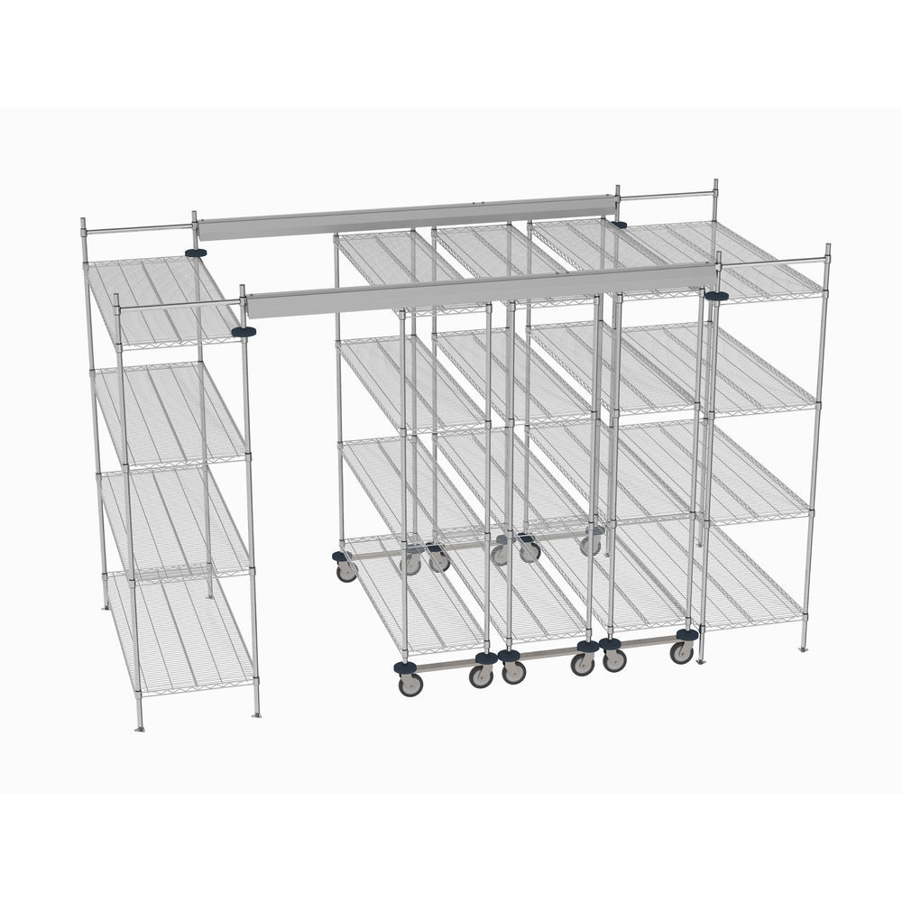 Metro TT12E2460M1860C TopTrack Overhead Track Shelving Complete Kit