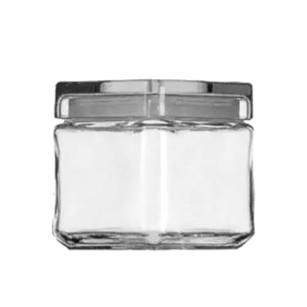 Anh 85587R 1 Quart Square Glass Storage Jar