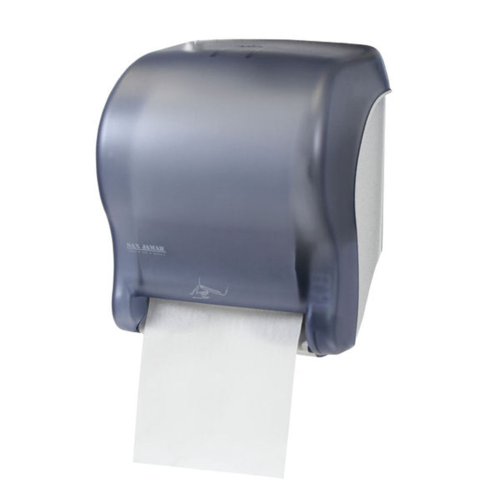 San Jamar T8400TBL Smart Essence Classic Hands Free Paper Towel Dispenser -  Arctic Blue