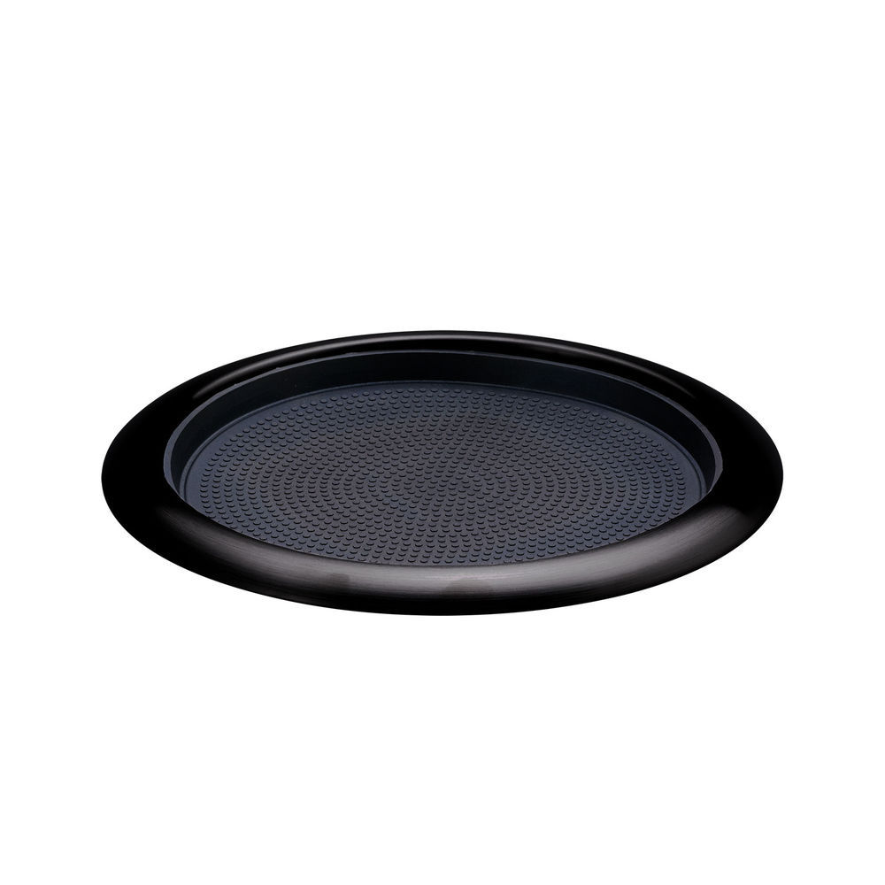 Service Ideas Stainless Steel 11 Removable Insert Serving Tray Finish Black