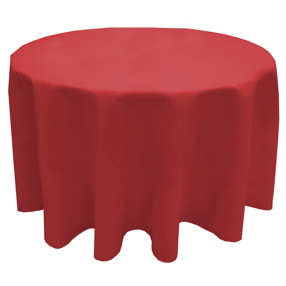 Snap Drape Cloth Tbl 120 Rnd Ultraspun Ovr Red