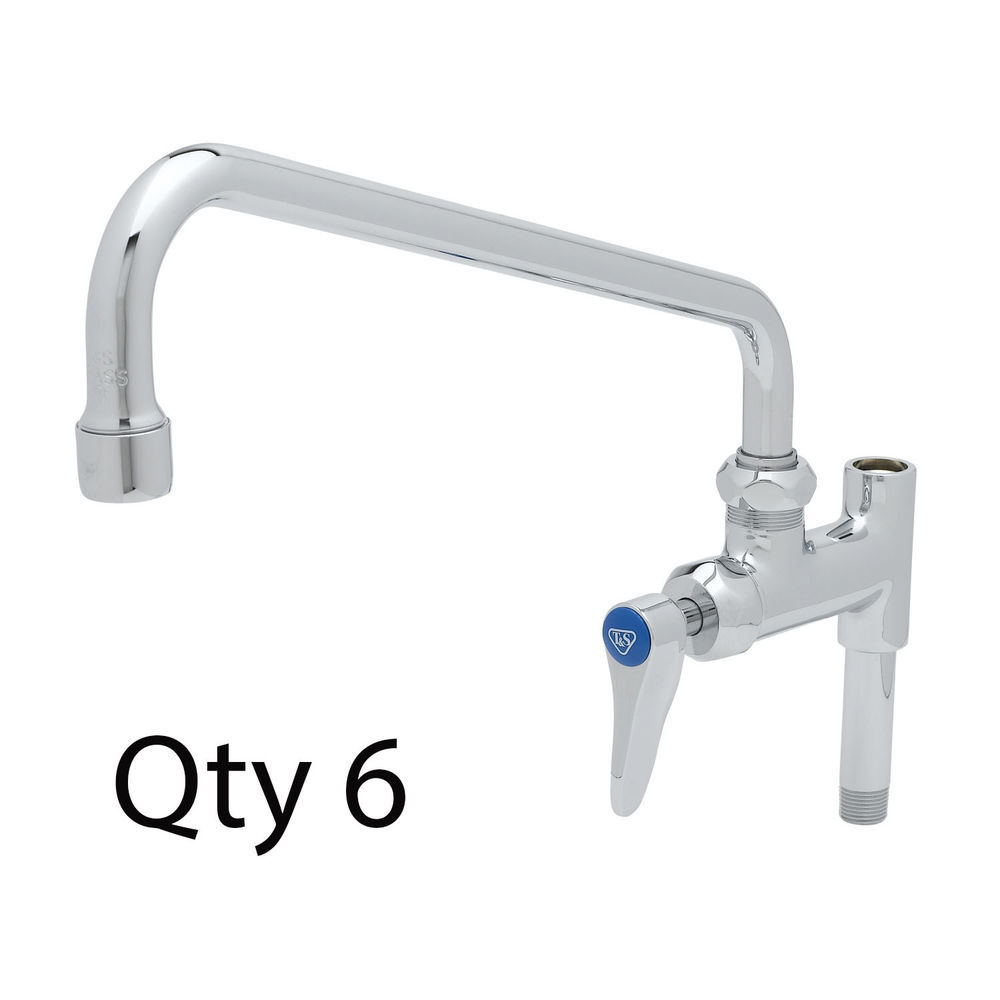 T&S Brass Vorspülarmatur – Verchromt, Flexibler Schlauch, 20,3 Cm Armatur, Für Gewerbliche Küchen