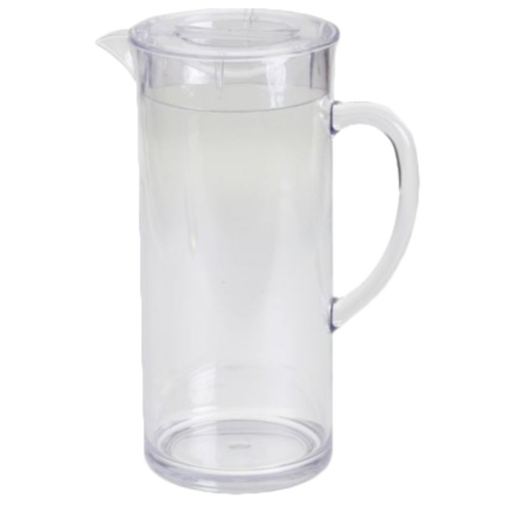 Tablecraft 0.5 Gallon (2 L) Infusion Pitcher with Lid, Clear SAN Plastic