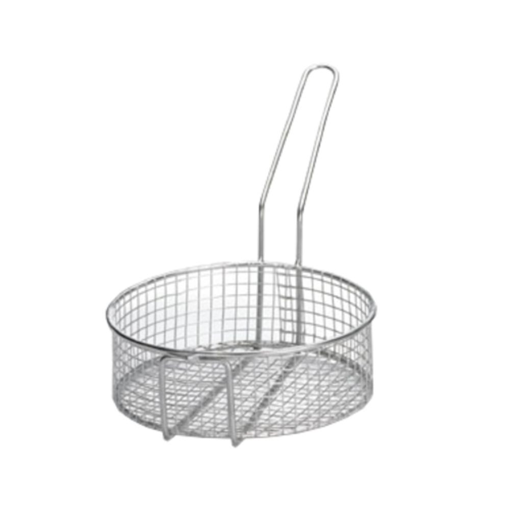 Tablecraft Round Cooking Basket, 18-8 Stainless Steel, 10.5 dia x 3.5 - 2  per case