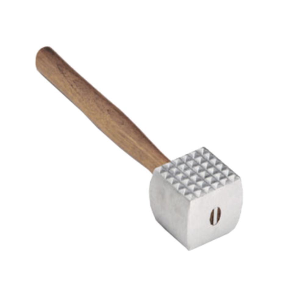 Hubert Aluminum Meat Tenderizer with Wood Handle - 14L