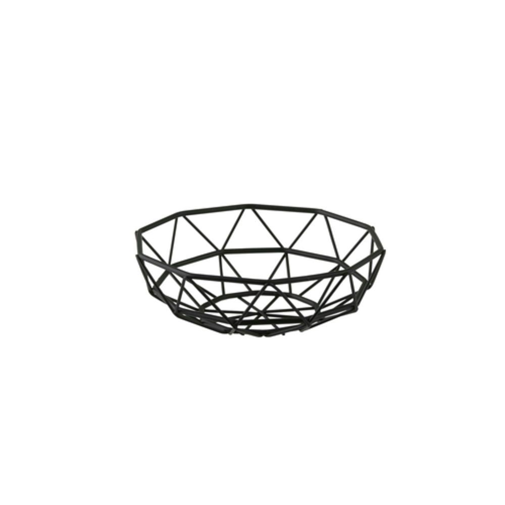 Tablecraft 6" Round Delta Series Wire Basket, Black