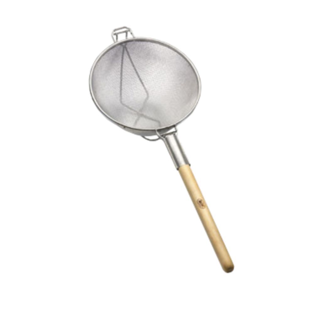 Hubert Stainless Steel Bouillon Strainer with Reinforced Wire - 8Dia