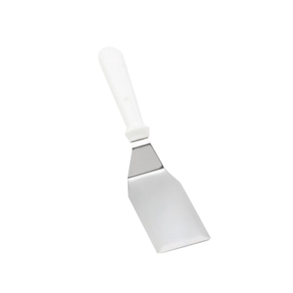 Tablecraft Turner, Stainless Steel with White Plastic Handle, 11.5"