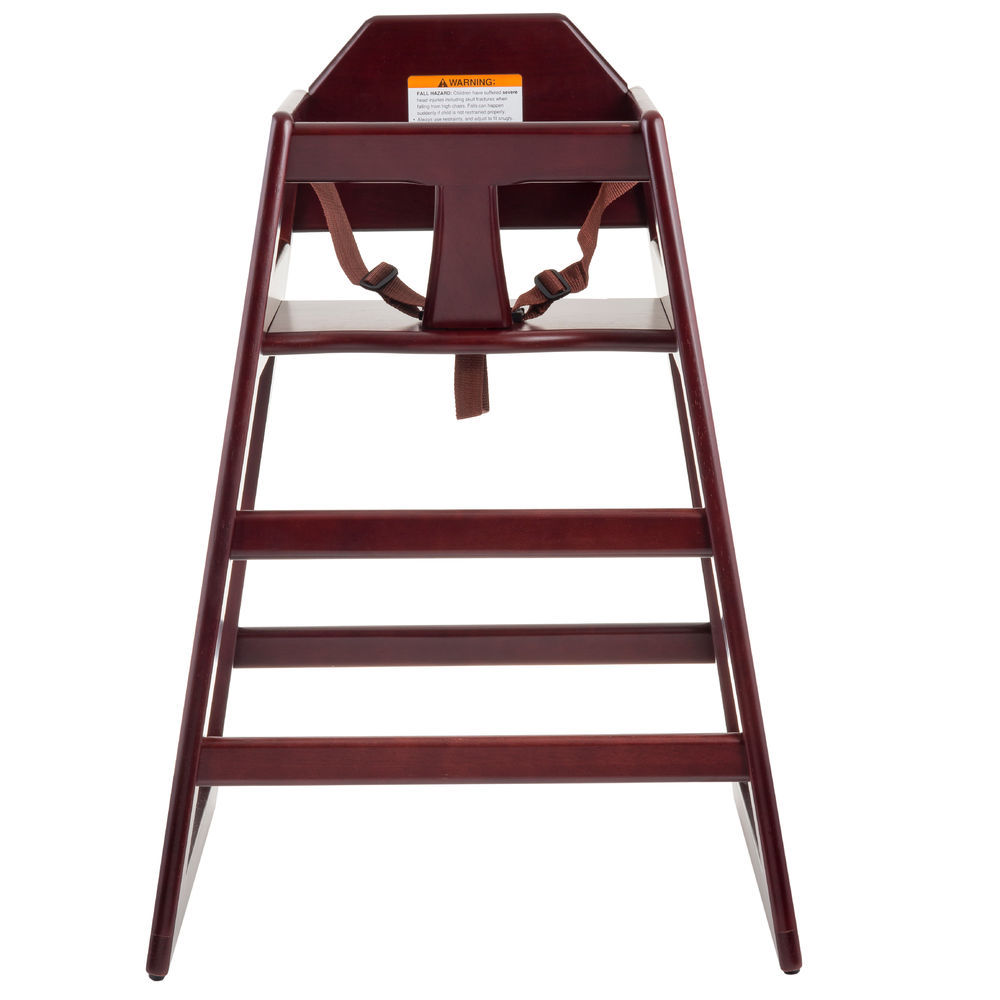 Tablecraft High Chair, Mahogany Finish, Wood, ASTM, 19.75 x 19.75 x 29 ...