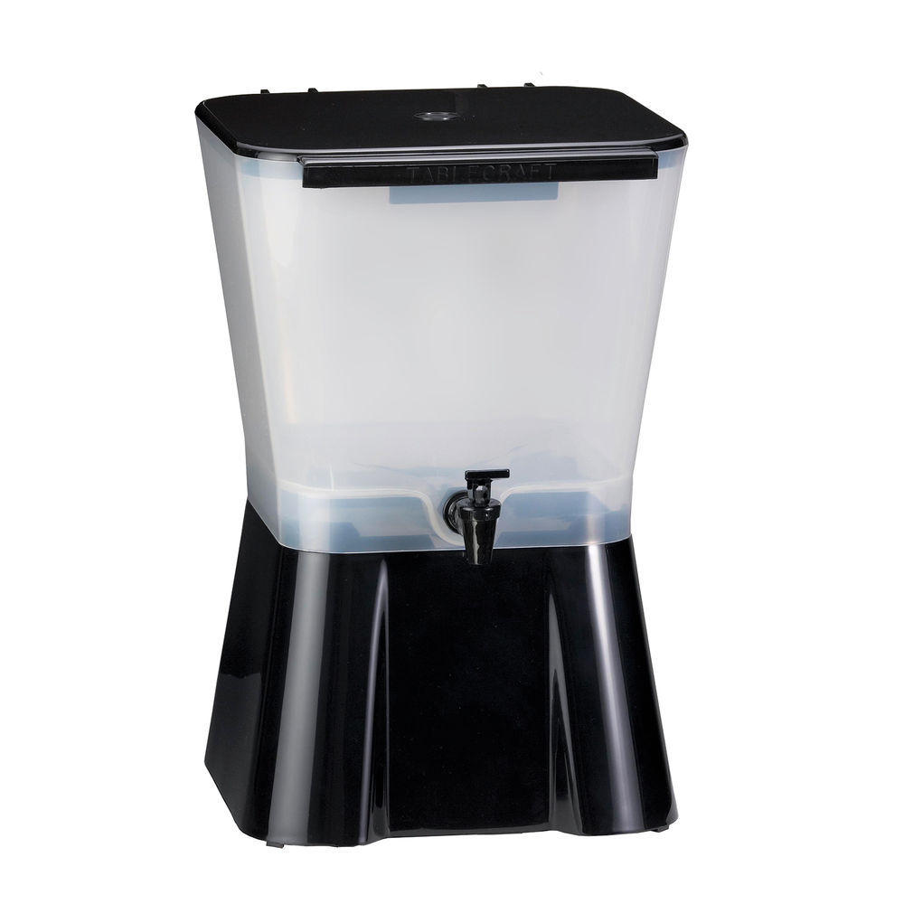 Tablecraft 3 Gal Bev Dispenser, Standard Tomlinson Faucet, Black