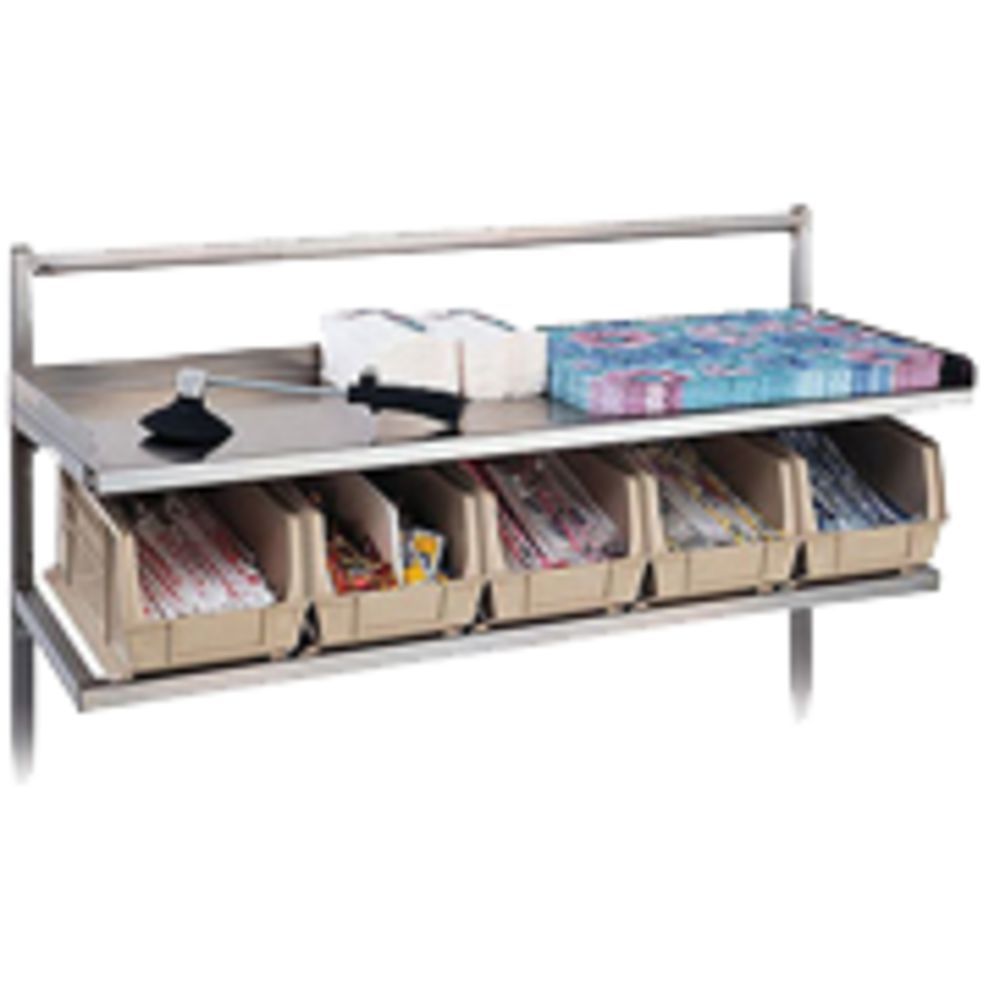 Dinex Starter Station, 1" square 16gauge SS frame 18gauge top shelf